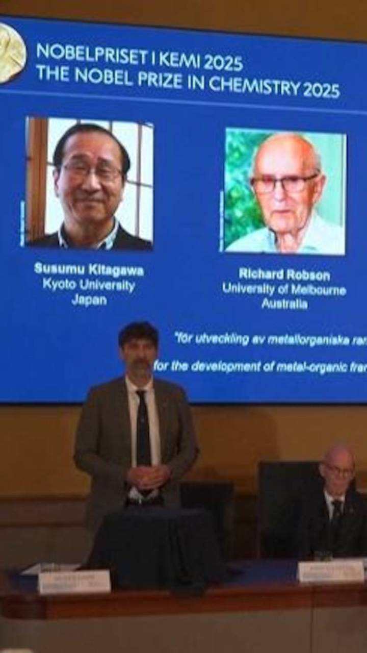 Three scientists win Nobel Prize in chemistry for development of metal