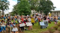 More than 1,000 show up to attend No Kings protest in Jackson
