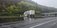 Tractor-trailer crash on I-84 in Southbury causes lane closures
