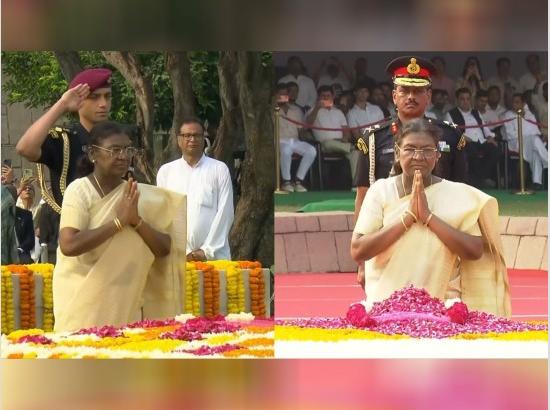 President Murmu pays tribute to Mahatma Gandhi, Lal Bahadur Shastri on their birth anniversary ANI Photo [ FULL VIEW ]