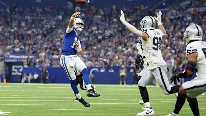 Colts' Daniel Jones on win over Raiders 'Great team effort'.