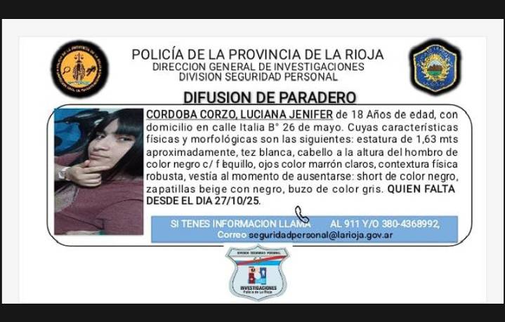 Buscan a una joven desaparecida