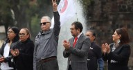 Conmemoran 57 años de la masacre de Tlatelolco en la Plaza de las Tres Culturas