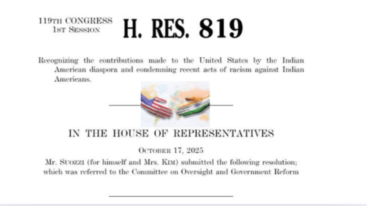‘Proud moment for Indian Americans’: House Resolution recognises diaspora contributions to US, condemns racism
