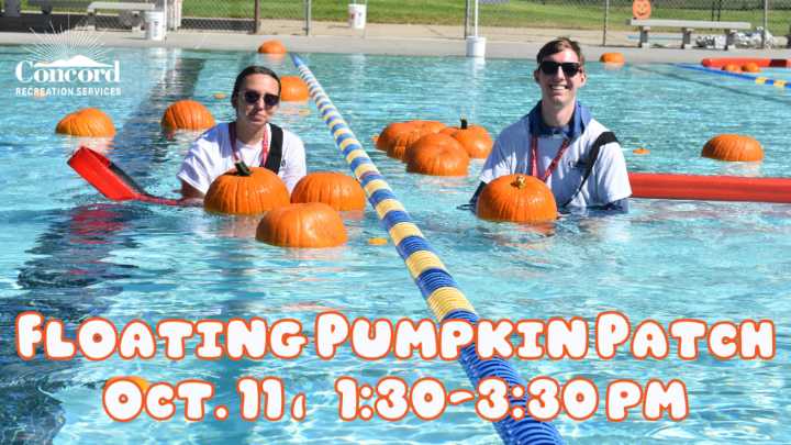 Floating Pumpkin Patch – October 11 At The Concord Community Pool (Cowell Pool)