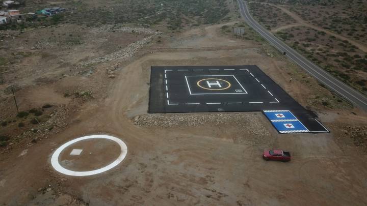 Chungungo cuenta con punto de posada para helicópteros de emergencia