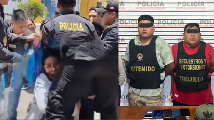 Trujillo: Madre de presunto extorsionador trata de evitar que policías se lo lleven
