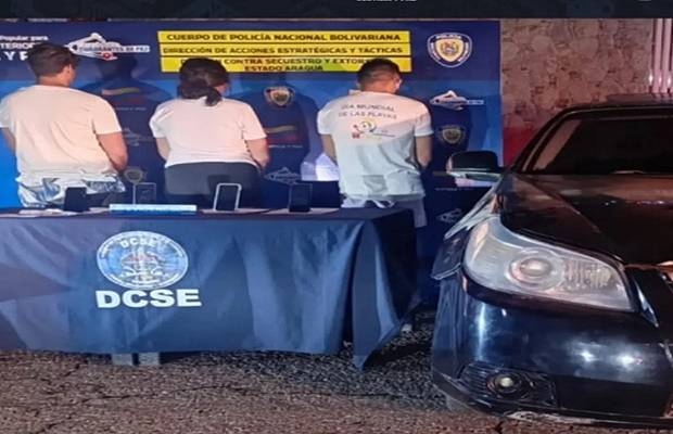 Capturados tres presuntos extorsionadores en Aragua