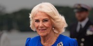 Queen Camilla Channels Queen Elizabeth in Elegant Look With Black Veil for Historic Vatican Visit