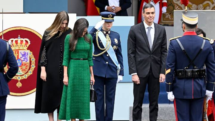 Así ha sido la llegada de Sánchez al desfile militar del 12 de octubre