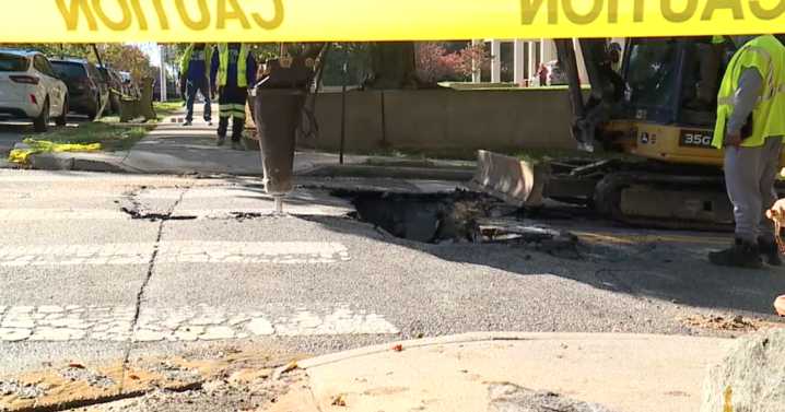 DPW crews working to repair 6-inch water main break in North Baltimore