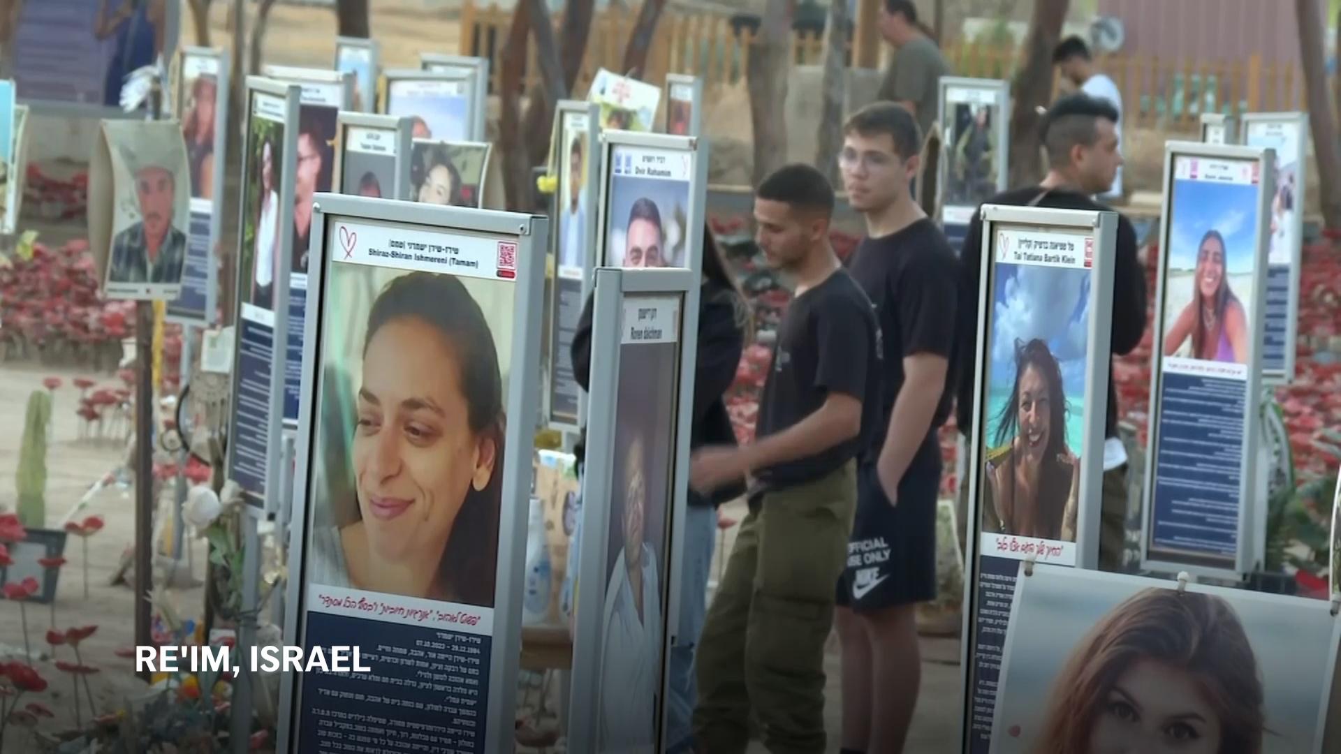 The AP joins friends, relatives visiting Re'im on the second anniversary of the Nova Festival attack