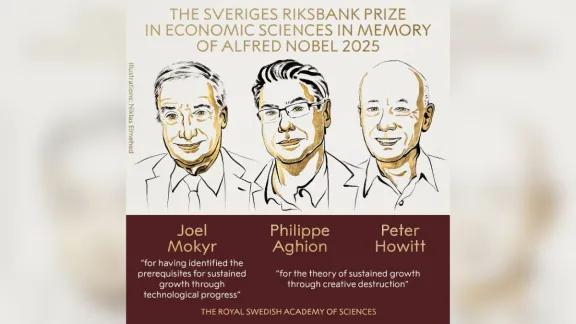 El Nobel de Economía fue para trabajos que explican el crecimiento impulsado por la innovación