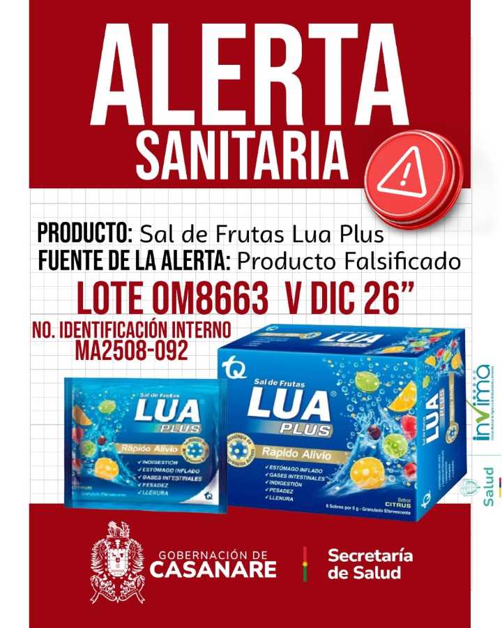 Secretaría de Salud de Casanare alerta por producto falsificado