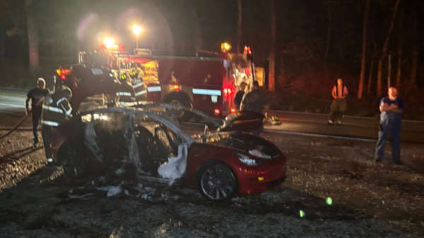 Firefighters Respond to Electric Vehicle Fire