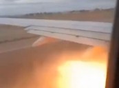 Susto en Trelew. Una explosión en la turbina de un avión de Aerolíneas Argentinas obligó a frenar el despegue