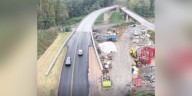 New bridge installed over I-26 during widening project in Buncombe Co.