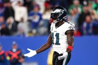 Eagles' A.J. Brown: 'I don't recall' meeting with Jalen Hurts and Saquon Barkley