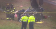 Plane crashes onto a Massachusetts highway, killing 2 and wounding 1 on the ground