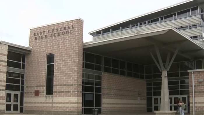 East Central High School student detained after unloaded pistol found in backpack, district says