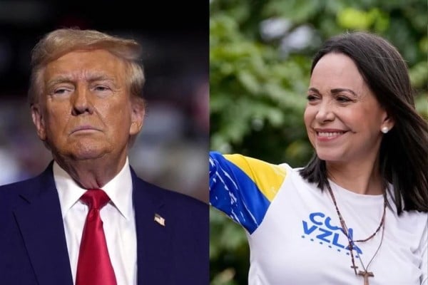 Dice Trump que habló con Machado y que ella le dedicó Nobel