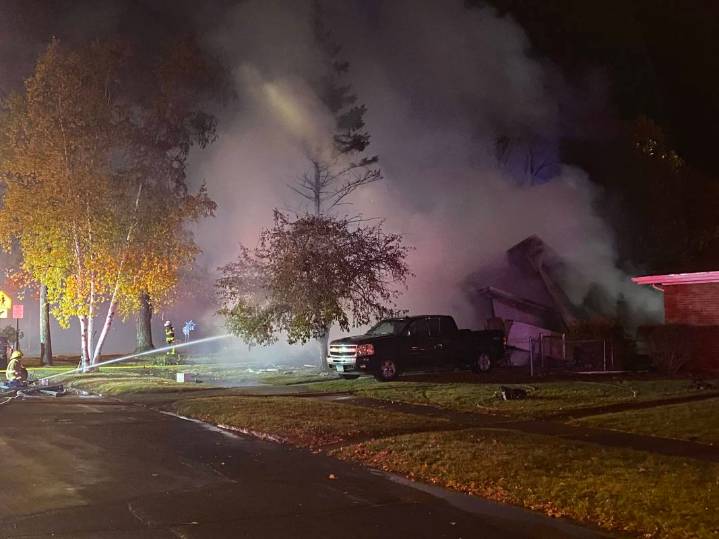 Home explodes across the street from Hibbing High School