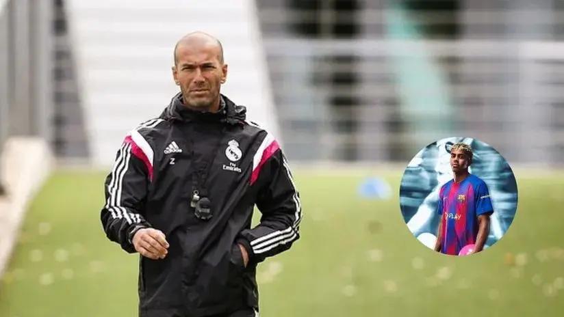 Zidane llena de elogios a Lamine Yamal: "Me emociona cuando toca el balón"