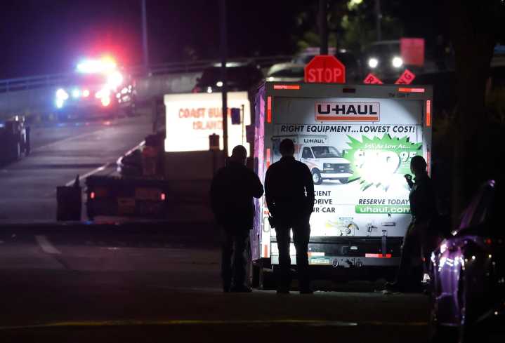 Shots fired after vehicle 'driving erratically' tries to back into Coast Guard base