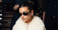 Hailey Bieber Pairs a Vintage Galliano Fur Coat With Casual Blue Jeans