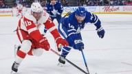 Wings beat Maple Leafs on late goal but lose Lucas Raymond to injury
