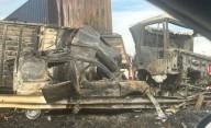 Dos camiones chocaron y se incendiaron en Zárate: hay cinco muertos