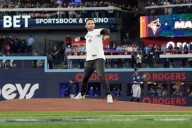 Marco Estrada throws out first pitch at Game 7