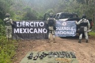 En Michoacán, aseguran fusiles, cargadores, cartuchos y granada