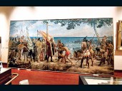 Restauran pintura vandalizada de Colón en el Museo Naval, España