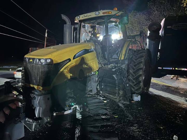 PHOTOS: Early morning crash between farm tractor and semi