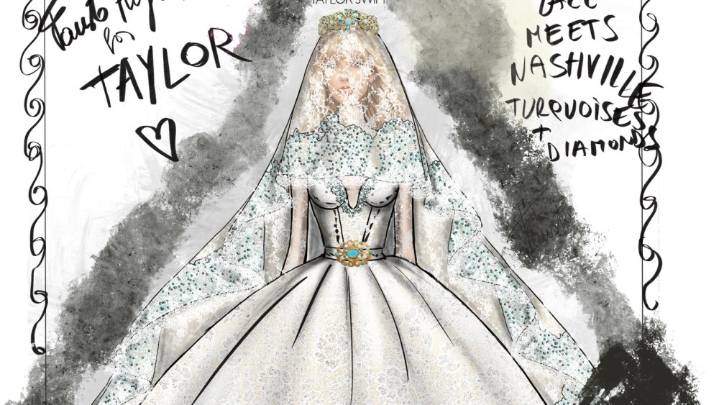 Designers Sketches Of Suggestions for Taylor Swift's Wedding Dress