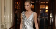 Bella Hadid’s London Photos in Slinky Ruffle Dress Has Fans Calling It ‘Iconic'