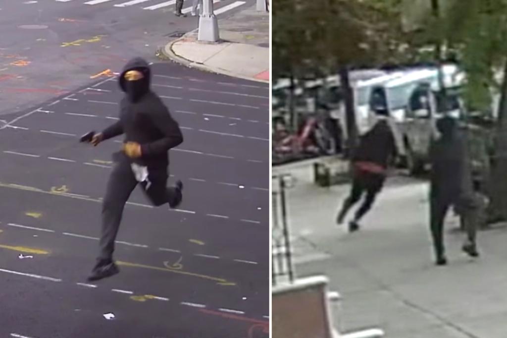 Video shows terrifying moment masked gunman opens fire on NYC street in broad daylight shooting