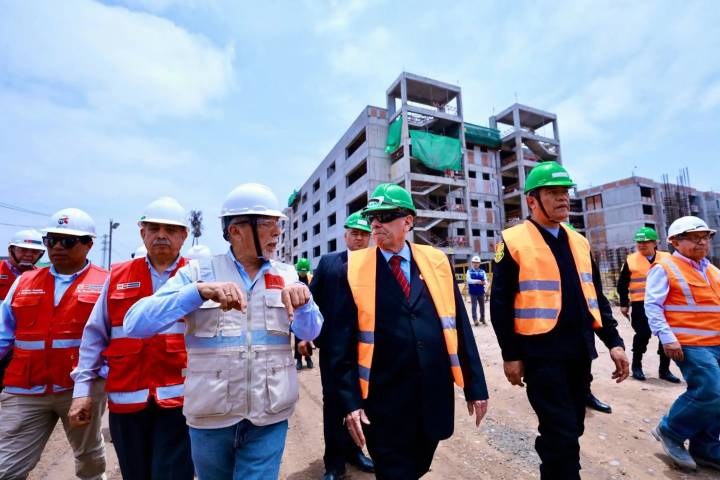 Presidente del Congreso supervisó construcción de nueva Escuela de Oficiales de PNP