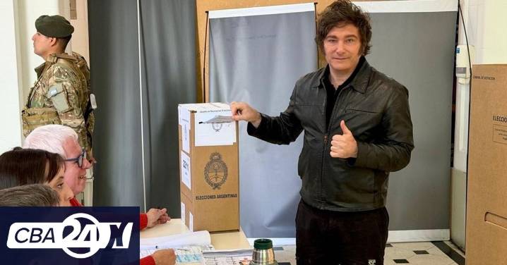 El presidente Javier Milei votó en medio de un fuerte operativo de seguridad