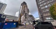 Manchester building collapse LIVE: 'Earthquake-like feeling' as scaffolding crumbles
