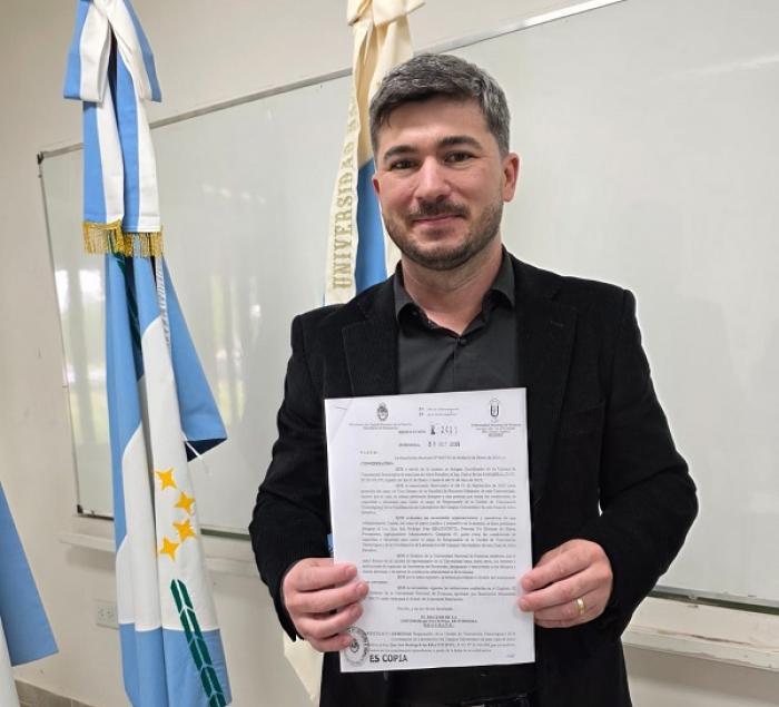 El licenciado Rodrigo Kratochvil asumió como responsable de la UVT y coordinador de los laboratorios de la UNaF