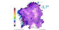 Calvos de Randín amanece bajo cero y marca la temperatura mínima de Galicia, con