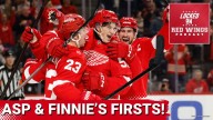 Axel Sandin-Pellikka & Emmitt Finnie score their NHL 1sts as Red Wings beat both Tampa Bay & Edmonton