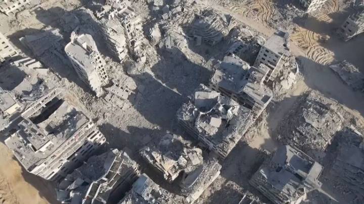 Drones capture staggering images of Gaza devastation 