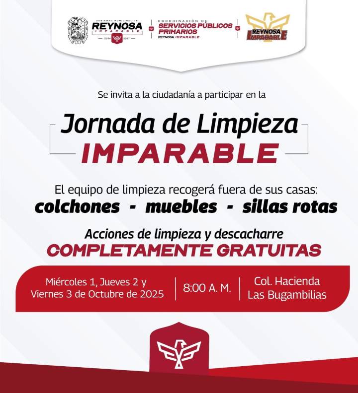 Llega a tu colonia la Limpieza Imparable, Hacienda Las Bugambilias
