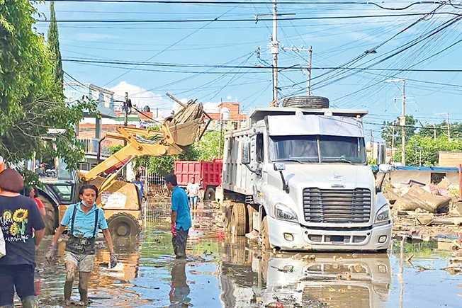 Han desalojado casi 58 mil 300 metros cúbicos de agua anegada