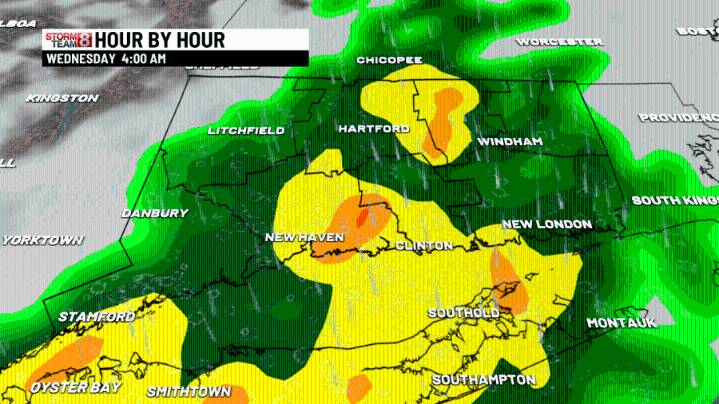 Passing rain overnight