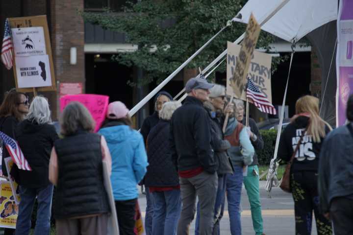 Protesters in Milwaukee call for removal of National Guard from Chicago