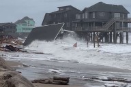 5 homes collapse into the surf of the Outer Banks as hurricanes rumble in Atlantic